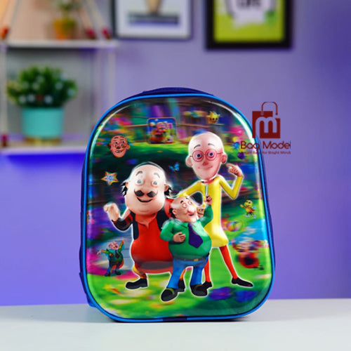 Motu Patlu Double Compartment 3D Animated School Backpack 2