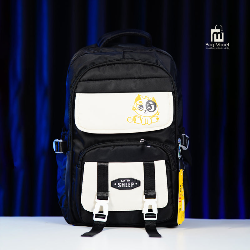 Girls School Backpack – Premium Black | Minimal, Stylish & Durable