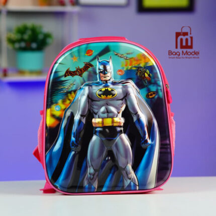 Stylish Batman Double Pocket Cartoon Bag for Kids